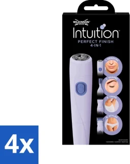 4x Wilkinson Sword Intuition Perfect Finish 4-in-1 Trimmer