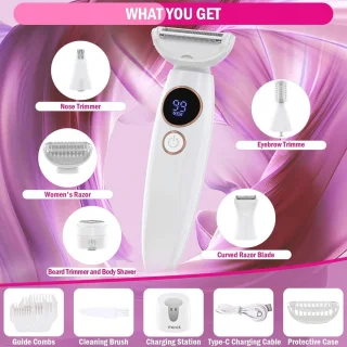 5-in-1 elektrisch damesrasoir - nat/droog - IPX7