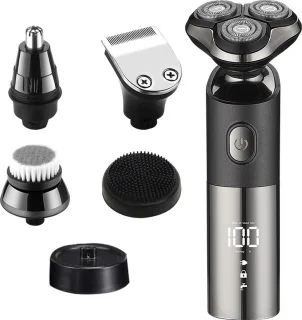 5-in-1 Scheerapparaat voor Mannen met Trimmer en Neustrimmer
