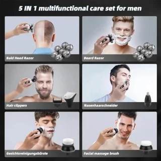 6-in-1 Elektrisch Scheermes voor Mannen