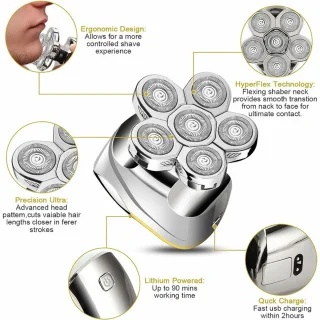 6-in-1 USB Oplaadbare Elektrische Baardtrimmer voor Mannen