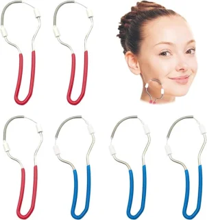 6 stuks gezichtshaar remover lente, blauw en roze