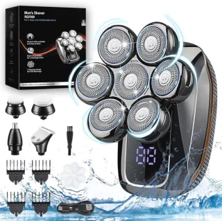 7D Elektrisch Scheerapparaat – 5-in-1 Tondeuse voor Heren, Waterdicht en 100% Wasbaar, Voor Haar, Baard, Neus en Oren