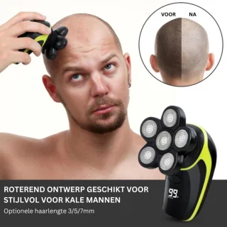 7D Heren Scheerapparaat Snoerloos Wet&Dry 5-in-1