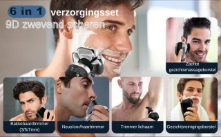 9D Upgrade 5-in-1 Elektrisch Scheermes voor Mannen