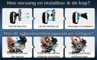 9D Upgrade 5-in-1 Elektrisch Scheermes voor Mannen