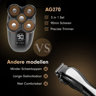 AG260 Elektrisch Scheerapparaat en Baardtrimmer
