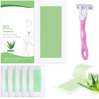 Aloë vera waxstrips en scheerapparaat set