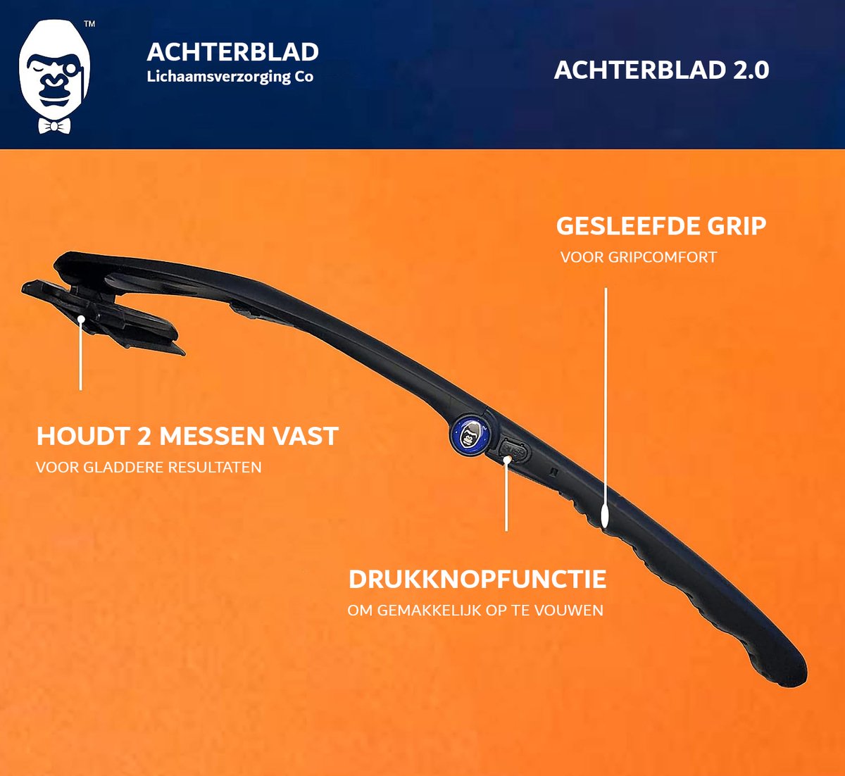 Wat vinden we goed aan de Bakblade Back Shaver Rugscheermes met 2 Navulmesjes