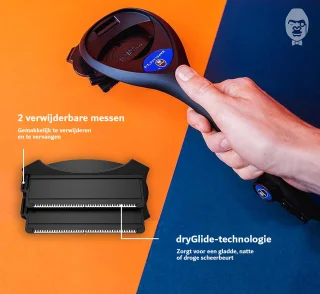 Bakblade Back Shaver Rugscheermes met 2 Navulmesjes
