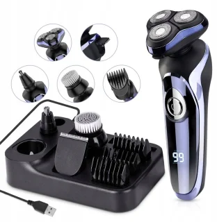 Bedee 5-in-1 elektrisch scheerapparaat voor heren zwart paars