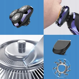 Bedee 5-in-1 elektrisch scheerapparaat voor heren zwart paars