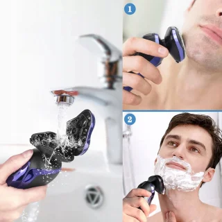 Bedee 5-in-1 elektrisch scheerapparaat voor heren zwart paars