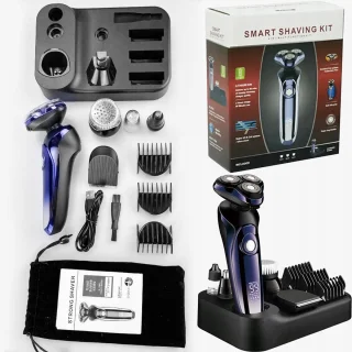 Bedee 5-in-1 elektrisch scheerapparaat voor heren zwart paars