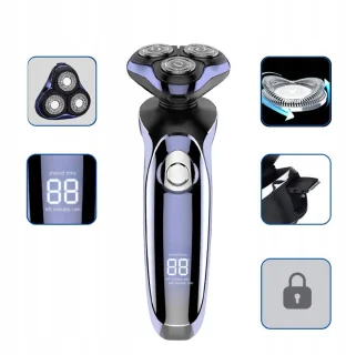 Bedee 5-in-1 elektrisch scheerapparaat voor heren zwart paars