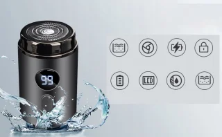 Bedee Mini Elektrisch Scheerapparaat Zwart USB Oplaadbaar