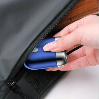 Bedee Mini elektrische scheerapparaat dubbele kop blauw USB-oplaadbaar