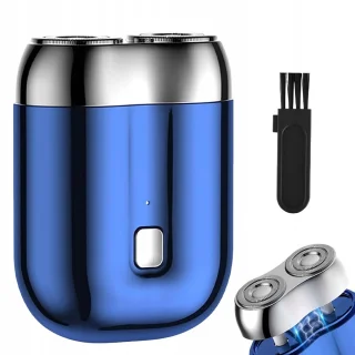 Bedee Mini elektrische scheerapparaat dubbele kop blauw USB-oplaadbaar