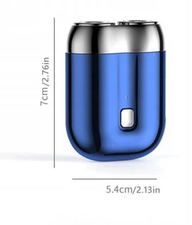 Bedee Mini elektrische scheerapparaat dubbele kop blauw USB-oplaadbaar
