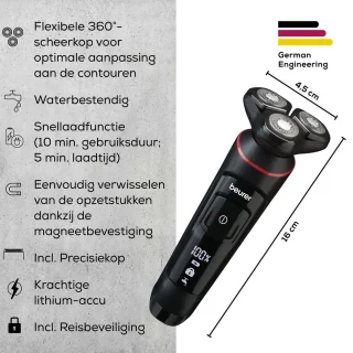 Beurer MN8X Roterend Scheerapparaat met Precisietrimmer