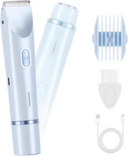 Bikinitrimmer 2-in-1 - Elektrisch scheerapparaat (blauw)