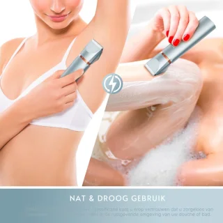 Bikinitrimmer Dames Oplaadbaar IPX7 Waterdicht