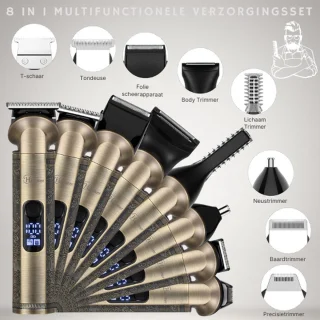 Bodygroomer 8-in-1 Mannen Trimmer en Tondeuse