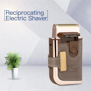 Boteng 2in1 Vintage Scheerapparaat en Baardtrimmer USB Bruin/Goud