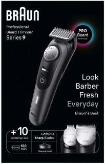Braun BeardTrimmer 9 BT9421 baardtrimmer zwart
