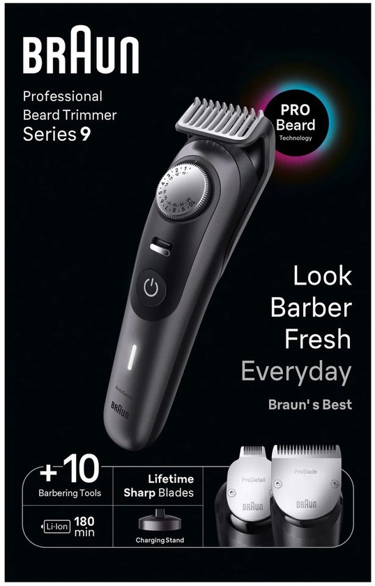 Nauwkeurige en duurzame baardverzorging: Braun BeardTrimmer 9
