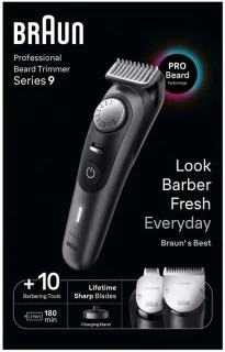 Braun BeardTrimmer 9 BT9421 baardtrimmer zwart