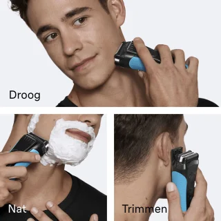 Braun Series 3+ 3040S Elektrisch Scheerapparaat Blauw