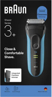 Braun Series 3+ 3040S Elektrisch Scheerapparaat Blauw