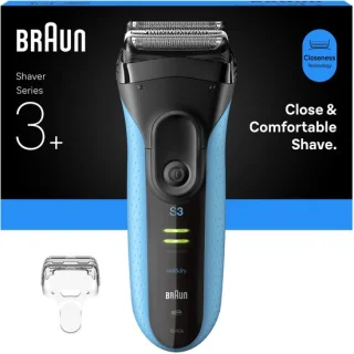 Braun Series 3+ 3040S Elektrisch Scheerapparaat Blauw