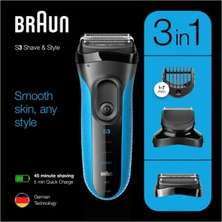 Braun Series 3 Shave&Style 3010BT Elektrisch scheerapparaat