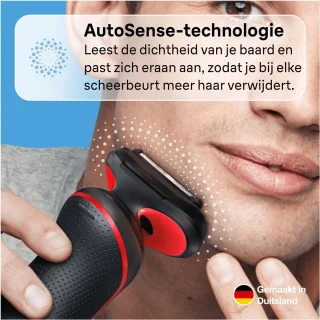 Braun Series 5 51-R1000s Elektrisch Scheerapparaat Rood
