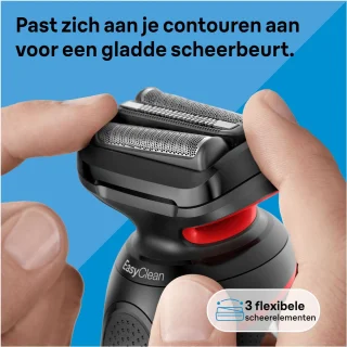 Braun Series 5 51-R1000s Elektrisch Scheerapparaat Rood