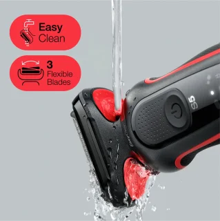 Braun Series 5 51-R1200s Elektrisch Scheerapparaat Rood