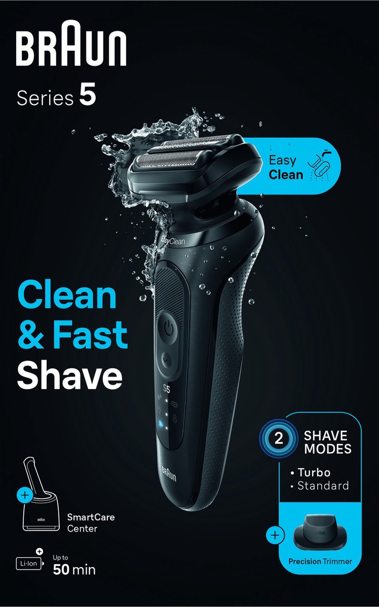 Wat vinden we goed aan de Braun Series 5 52-N7200CC Elektrisch Scheerapparaat Zwart