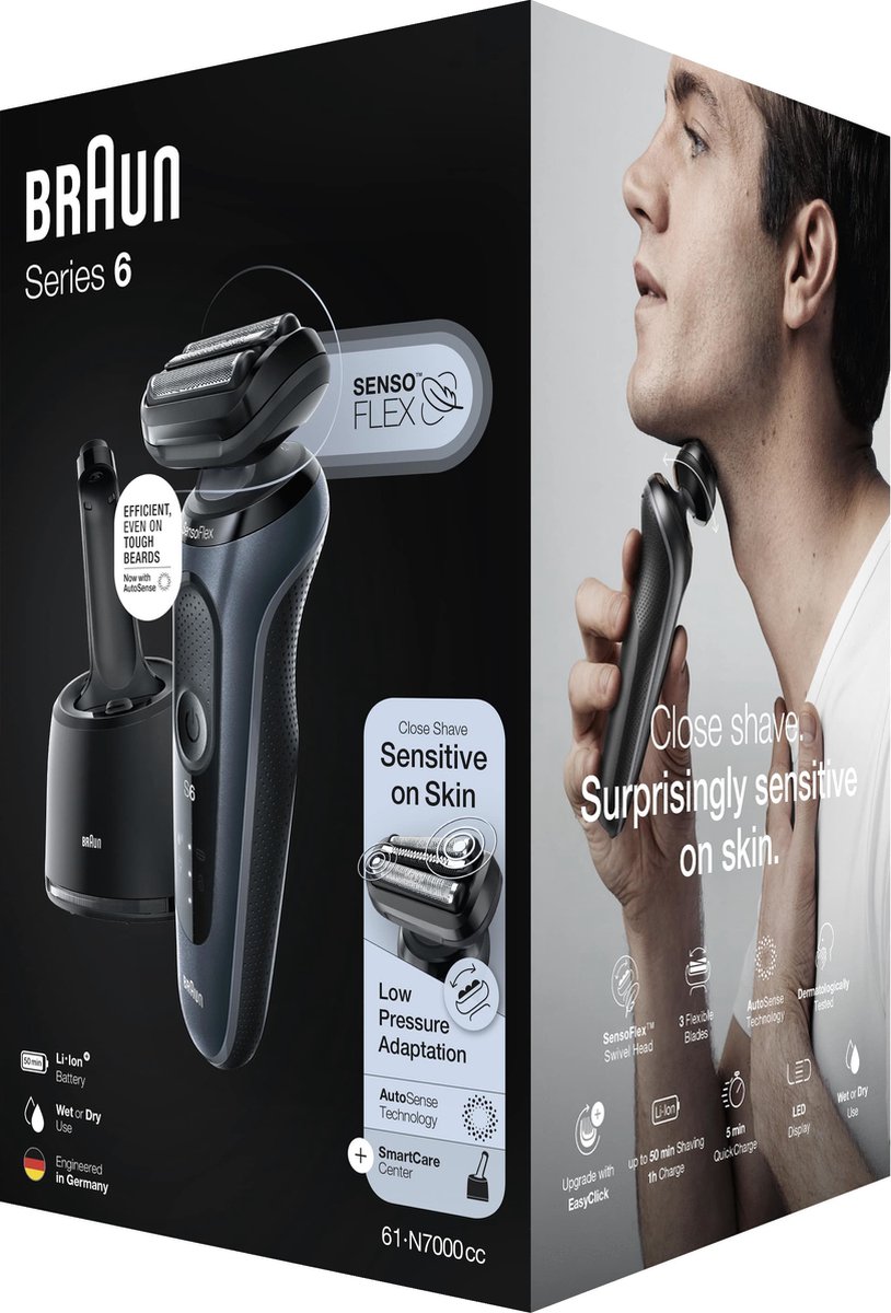 Braun Series 6 61-N7000cc Elektrisch Scheerapparaat Grijs