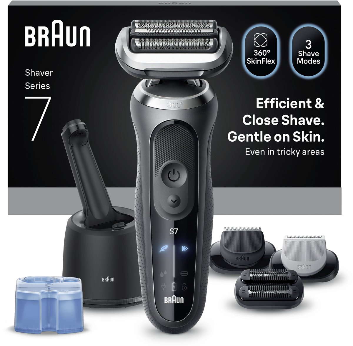 De Braun Series 7 72-G7865CC Elektrisch Scheerapparaat Grijs in één oogopslag