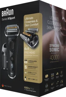 Braun Series 9 9352cc Sport Scheerapparaat Zwart Grijs