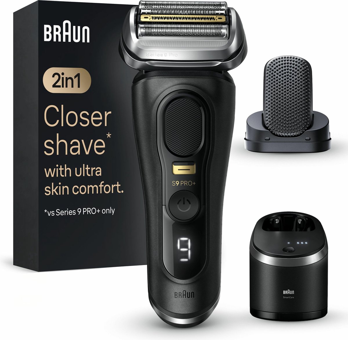De Braun Series 9 Pro+ 9590cc Scheerapparaat Zwart in één oogopslag