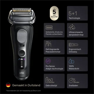 Braun Series 9 PRO+ 9660CC Elektrisch Scheerapparaat Zwart