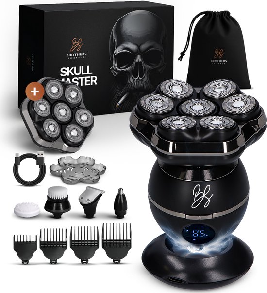 Brothers in Style Skull Master Pro 8-in-1 Scheerapparaat Zwart