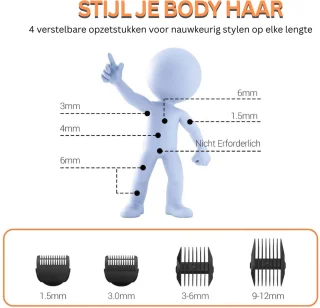 CLGP® Bodygroomer Heren - Scheerapparaat & Baardtrimmer Zwart