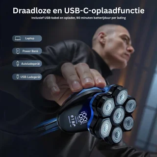 CRLYN Skull Shaver Scheerapparaat Bodygroomer Zwart