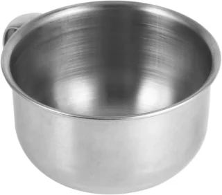 Dailygoods scheerkom roestvrij staal zilver