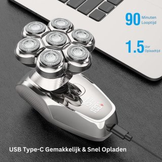 Wat vinden we goed aan de DailySupplies® Skull Shaver Scheerapparaat Zilver