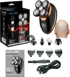Daling SK7510 5-in-1 Scheermachine Zwart Goud